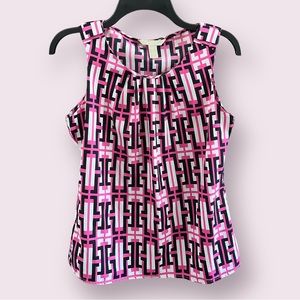Banana Republic pink, white and‎ black tank/shell size Small